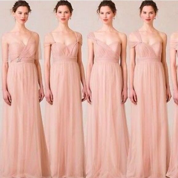 Jenny Yoo Annabelle Convertible Dress Size 0 Blush Pink - Picture 1 of 8